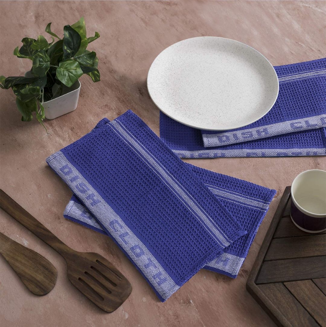 Blue Cotton Dish Cloth