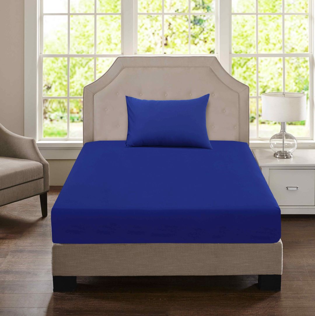 Blue Fitted Bed Sheet