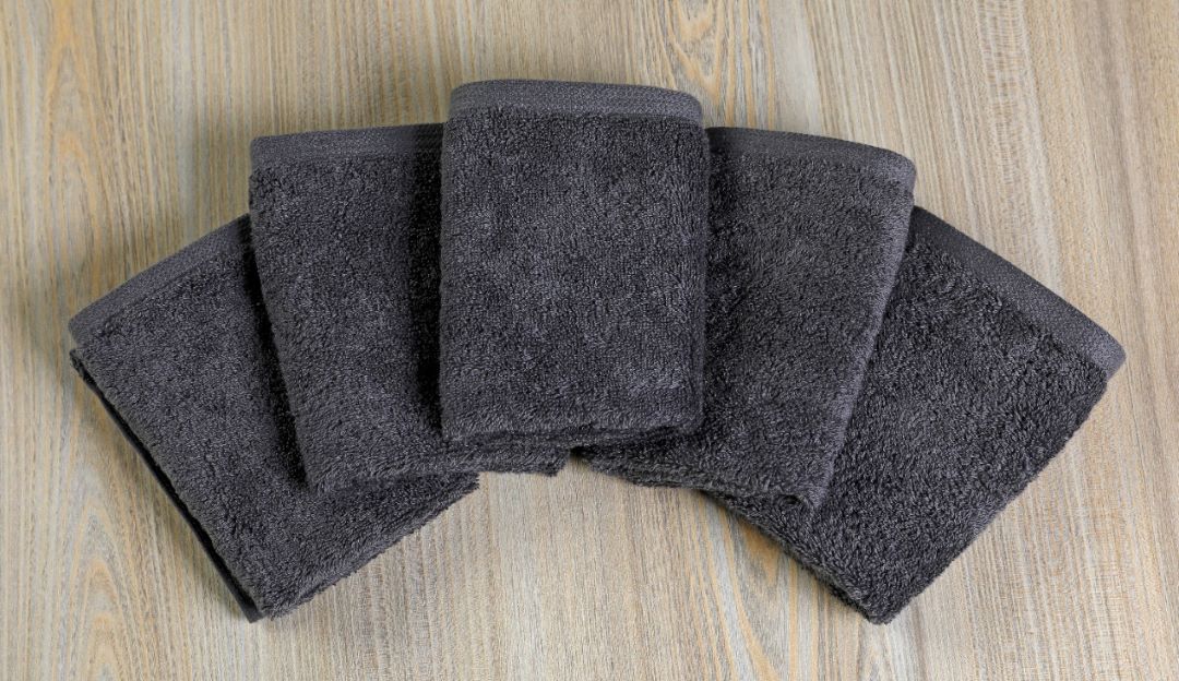 Gray Cotton Face Towels