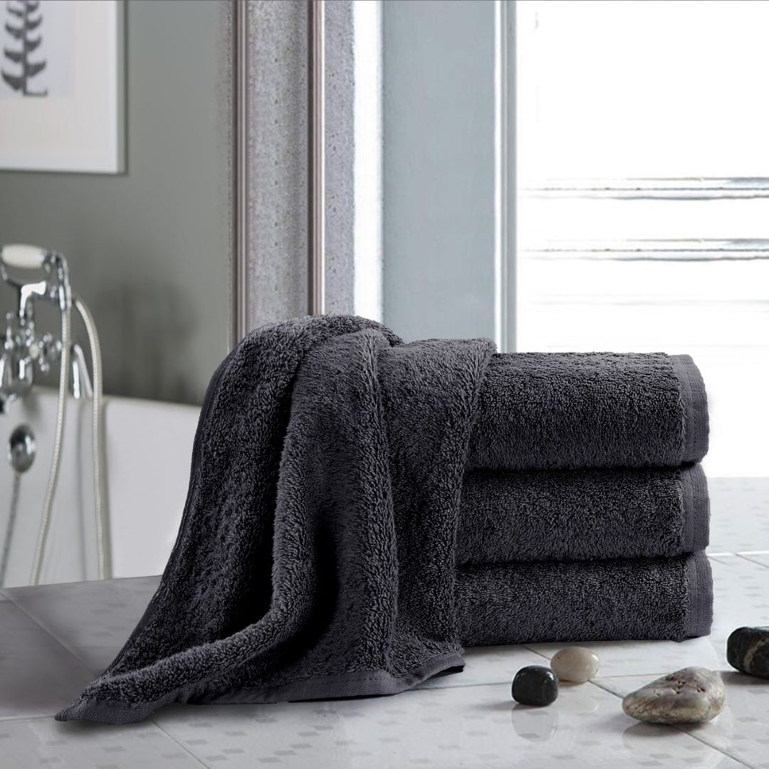 Soft Black Hand Towel