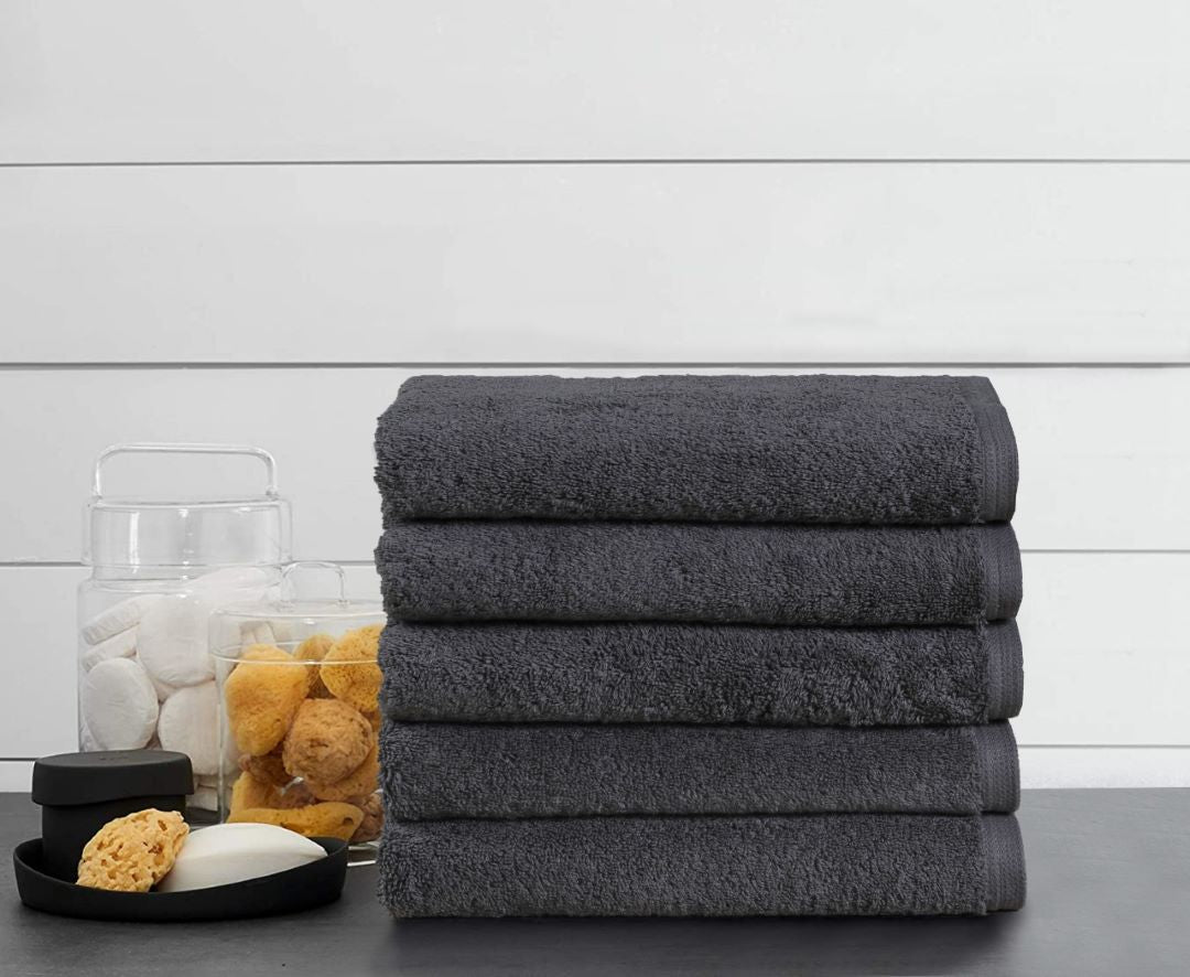 Luxury Charcoal Gray Hand Towels