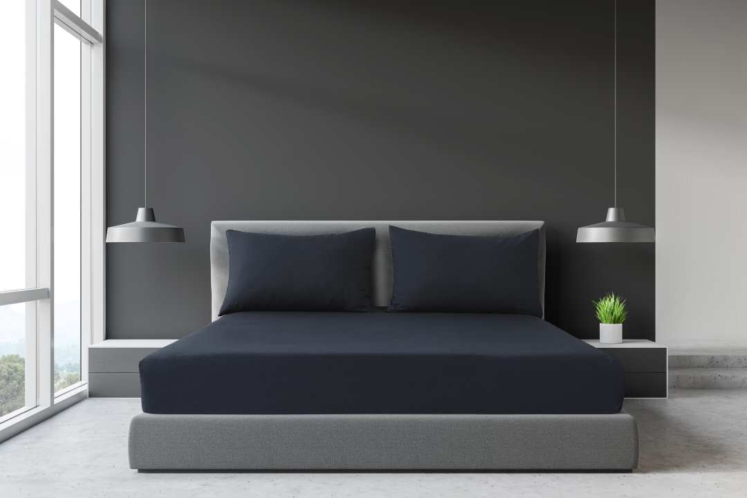 Grey Fitted Sheet Set