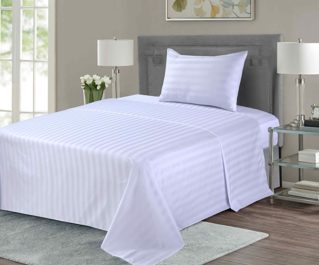 Single Satin Stripe Bedding