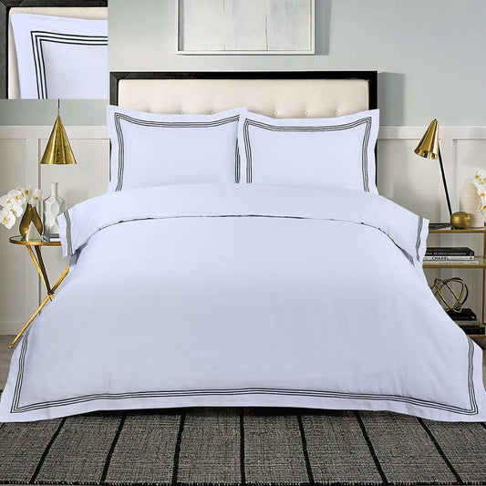 Embroidered White Duvet Cover Sets