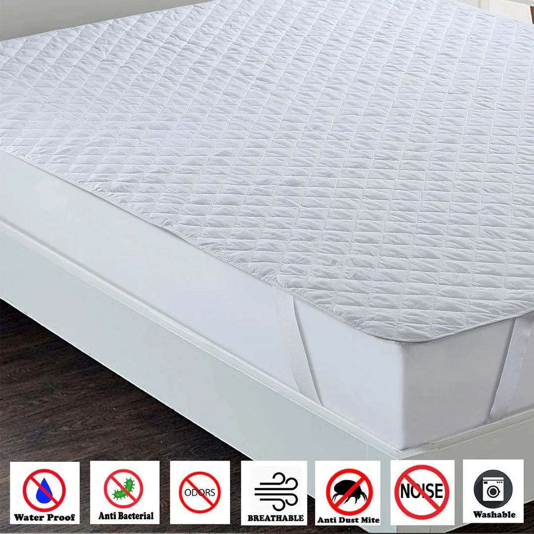 Waterproof Quilted Flat Mattress Protector