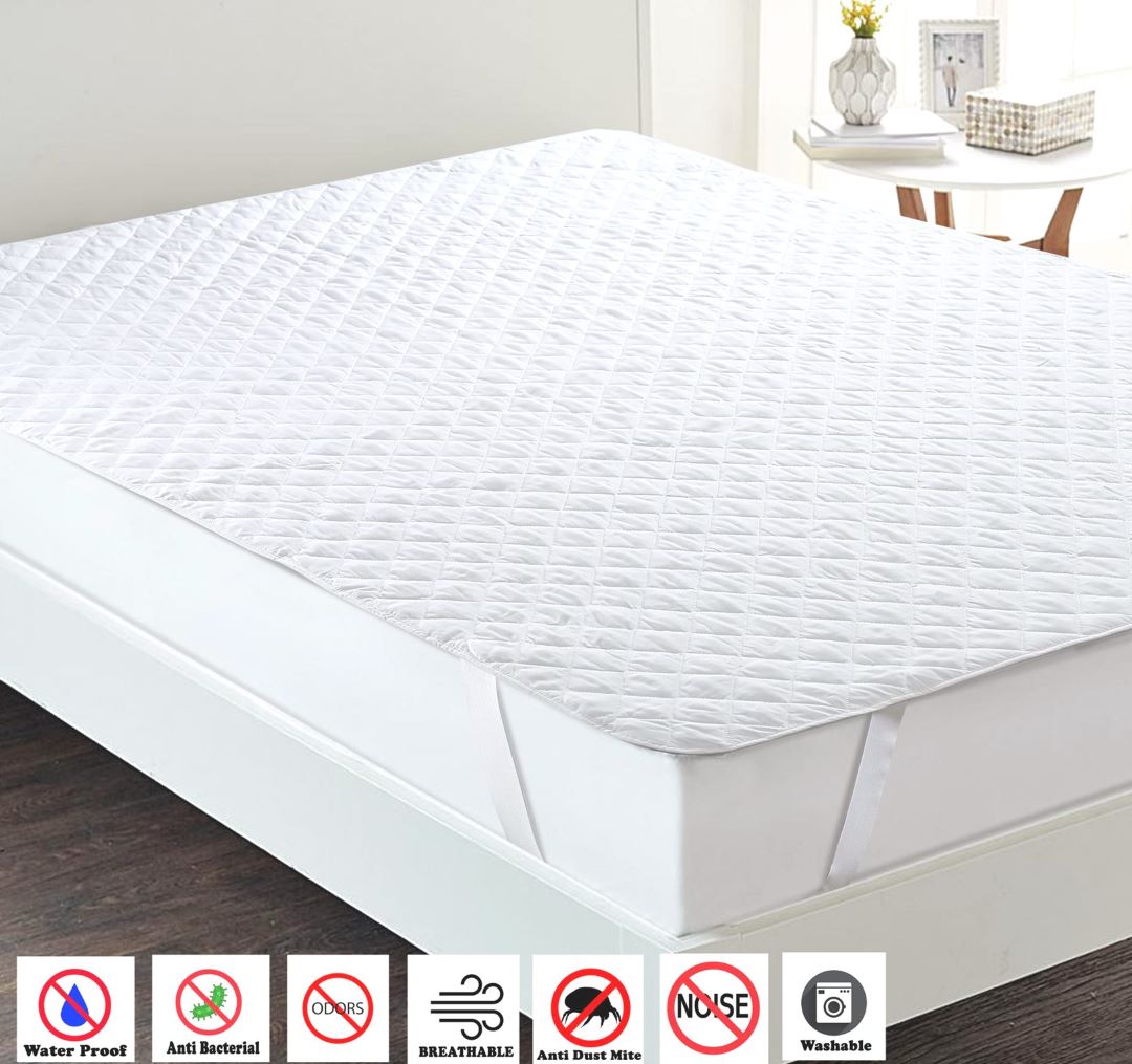 Waterproof Quilted Flat Mattress Protector