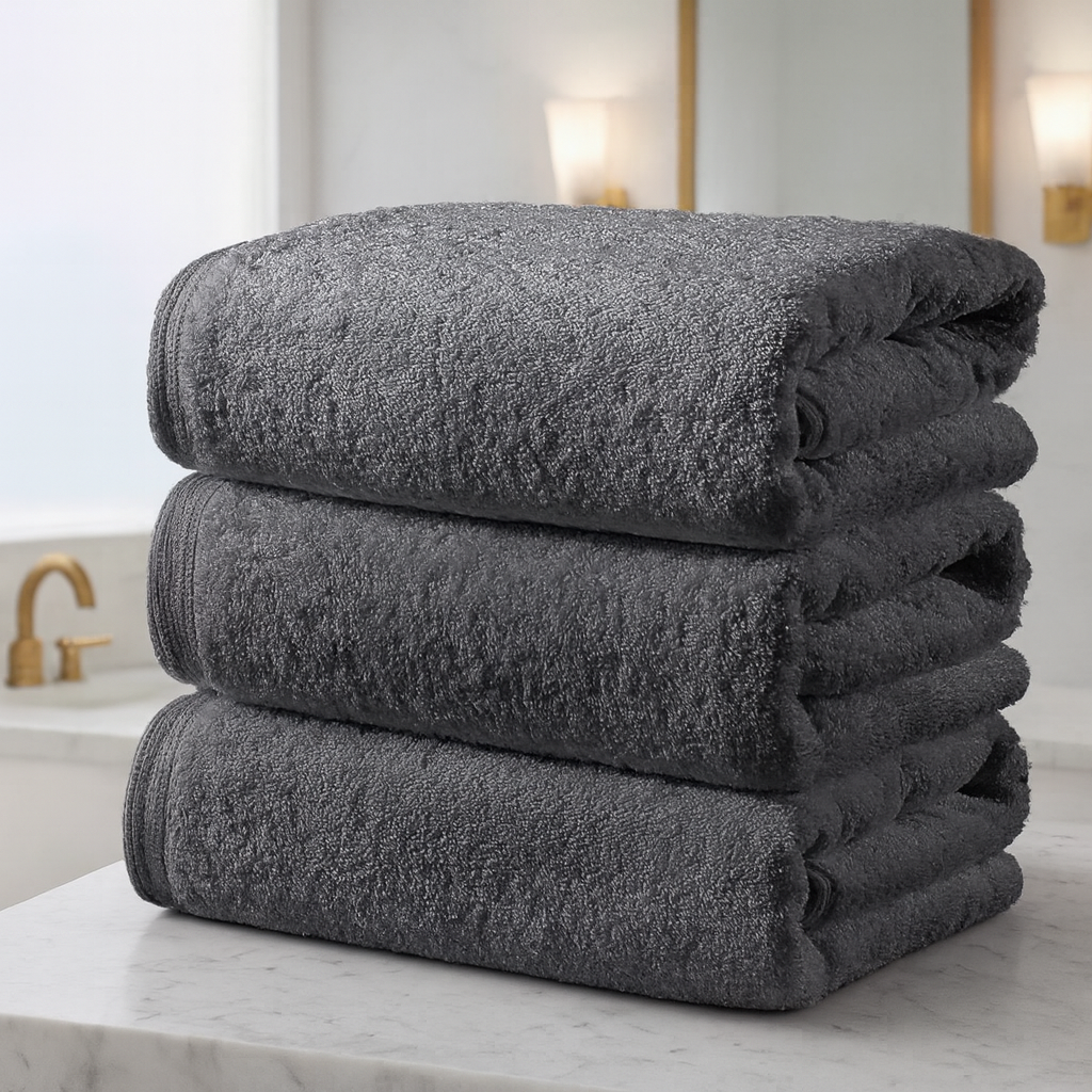 Luxury Charcoal Gray Towels