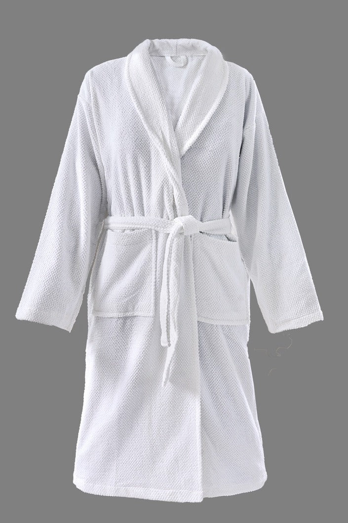 White Terry Cotton Bath Robe