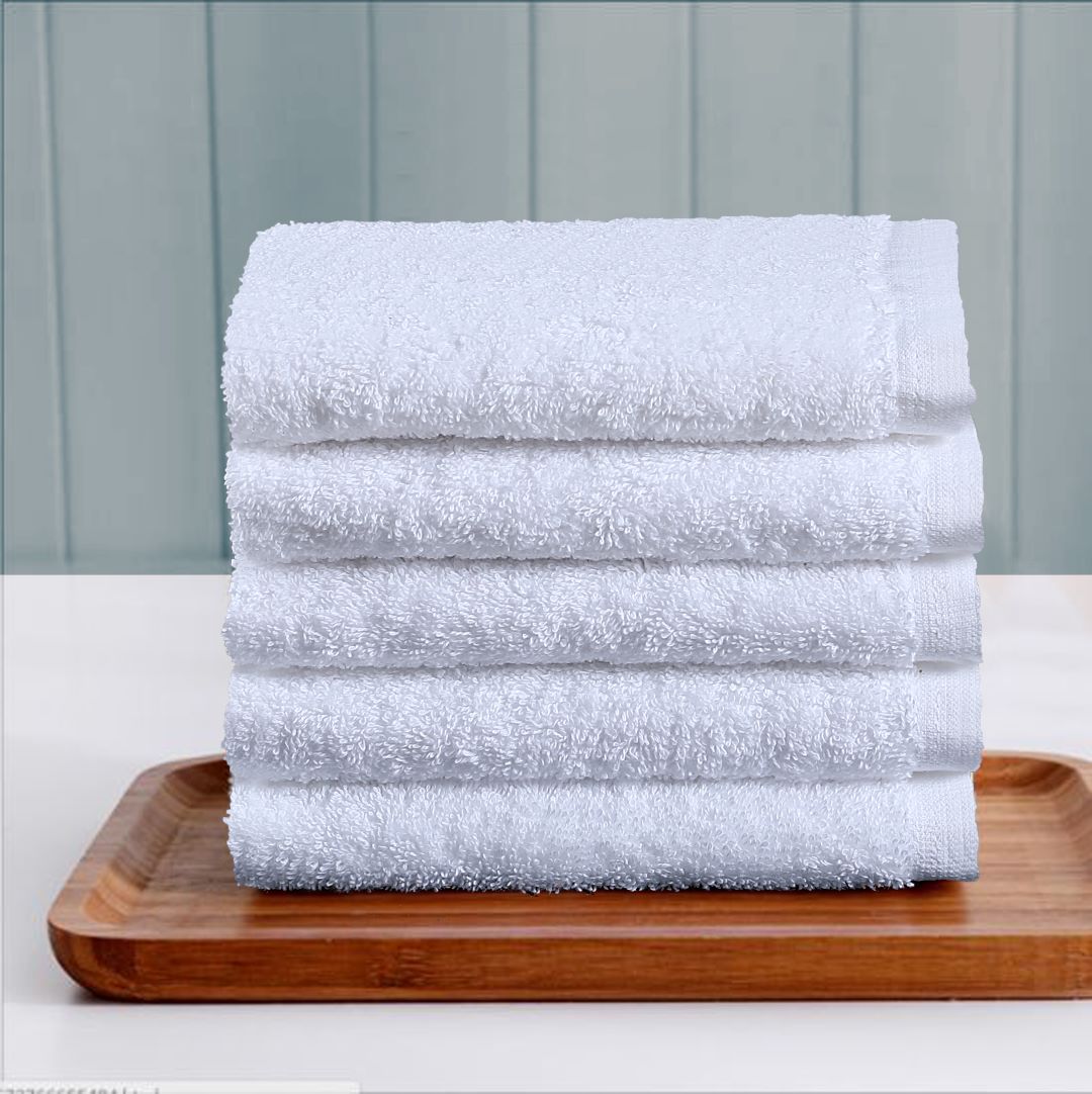 White Cotton Face Towels