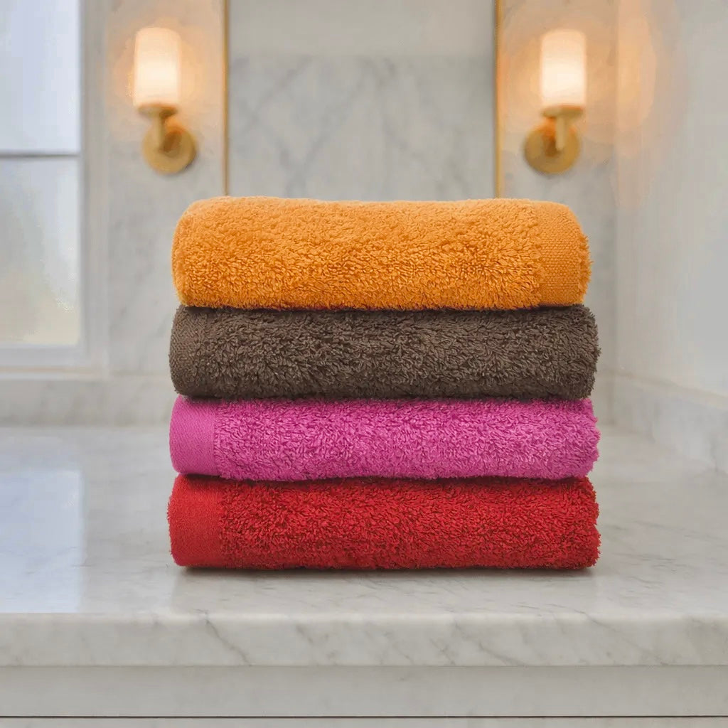 Eco Hand Towel - full colour range (Orange, Brown, Pink, Red)
