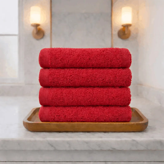 Eco Hand Towel - full colour range, alternate angle
