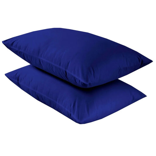Economy navy blue percale pillowcases for hotels and commercial accommodation in New Zealand.