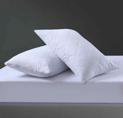 Plush Quilted Pillow Protector With Zipper